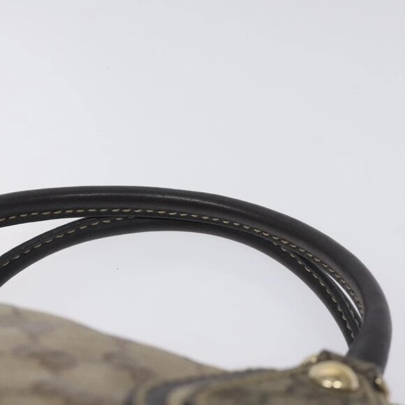 GUCCI GG Crystal Hand Bag Coated Canvas Brown Gold 223962 Auth 130181 - Picture 8 of 15